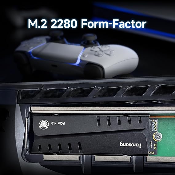 fanxiang S770 500GB NVMe M.2 SSD for PS5 - with Heatsink and DRAM, Up to 7300MB/s, PCIe 4.0, Suitable for PS5 Memory Expansion, Game Enthusiasts, IT Professionals