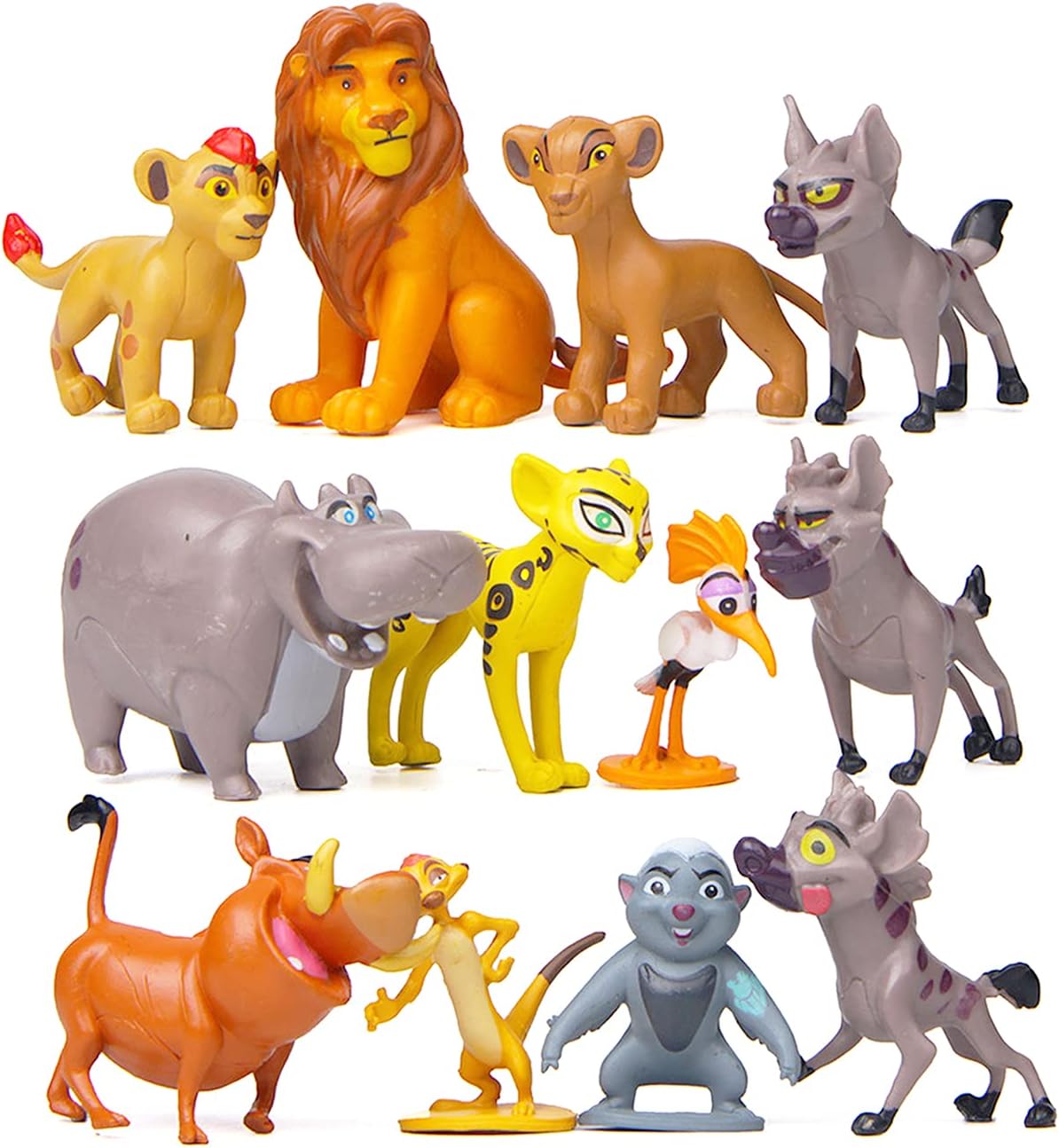Lion King cake Toppers - Miotlsy 12PCS Mini Lion Figures Set Birthday Party Supplies Cake Figurines Cake Decoration Supplies Cupcake Toppers for Birthday Party