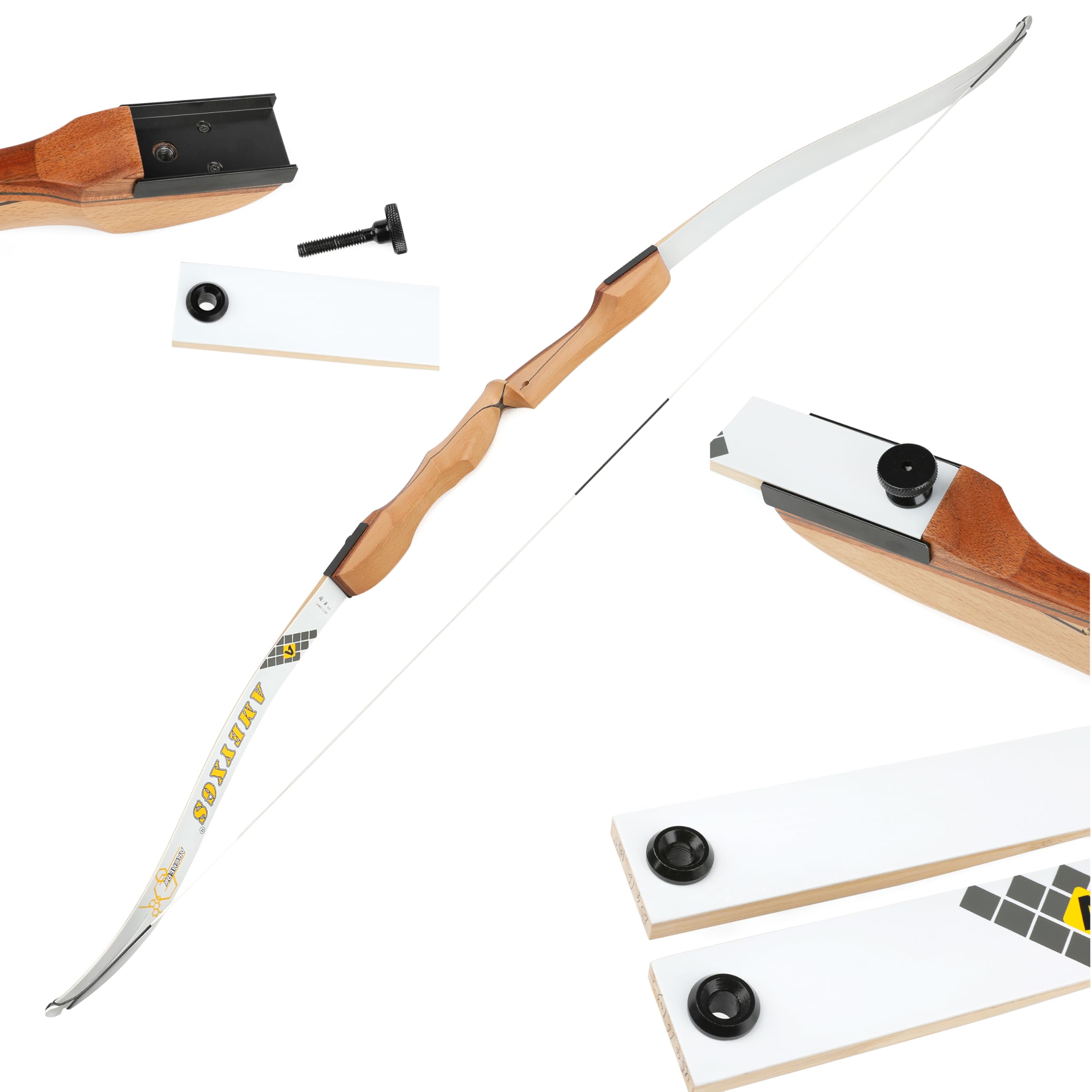 66" 68" 70" Bogenschießen Recurve Pfeil & Bogen Set für Erwachsene und Anfänger 14-40lbs Abnehmbarer geteilter Bogen für das Schießen im Freien Schießstand Bogenschießen Üben