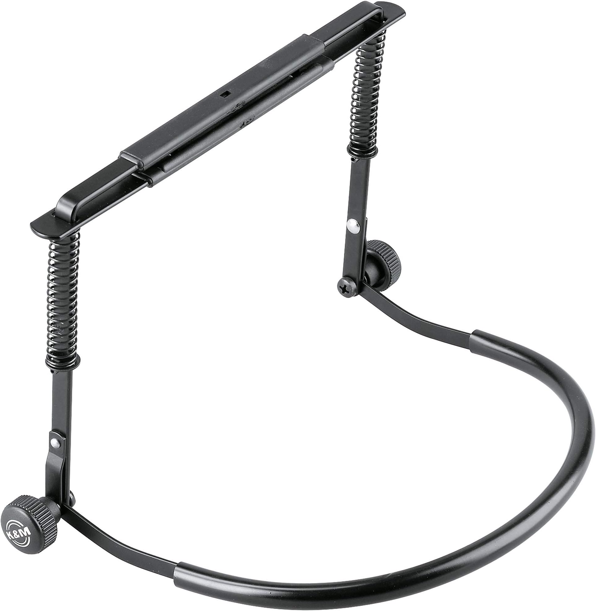 K&M Konig & Meyer 16416.000.55 Harmonica Holder | Industry Standard | Hands Free Harp Neck Brace | Sturdy Adjustable Frame | Professional Grade for all Musicians | German Made | Black