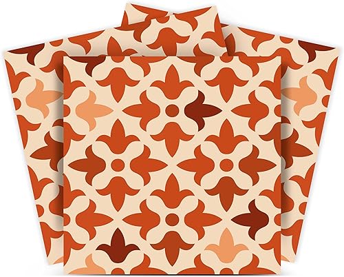 Mi Alma - Azulejos decorativos de baño, 24 piezas, calcomanías para azulejos Talavera, fácil aplicación, diseño decorativo, ideal para baño, cocina,