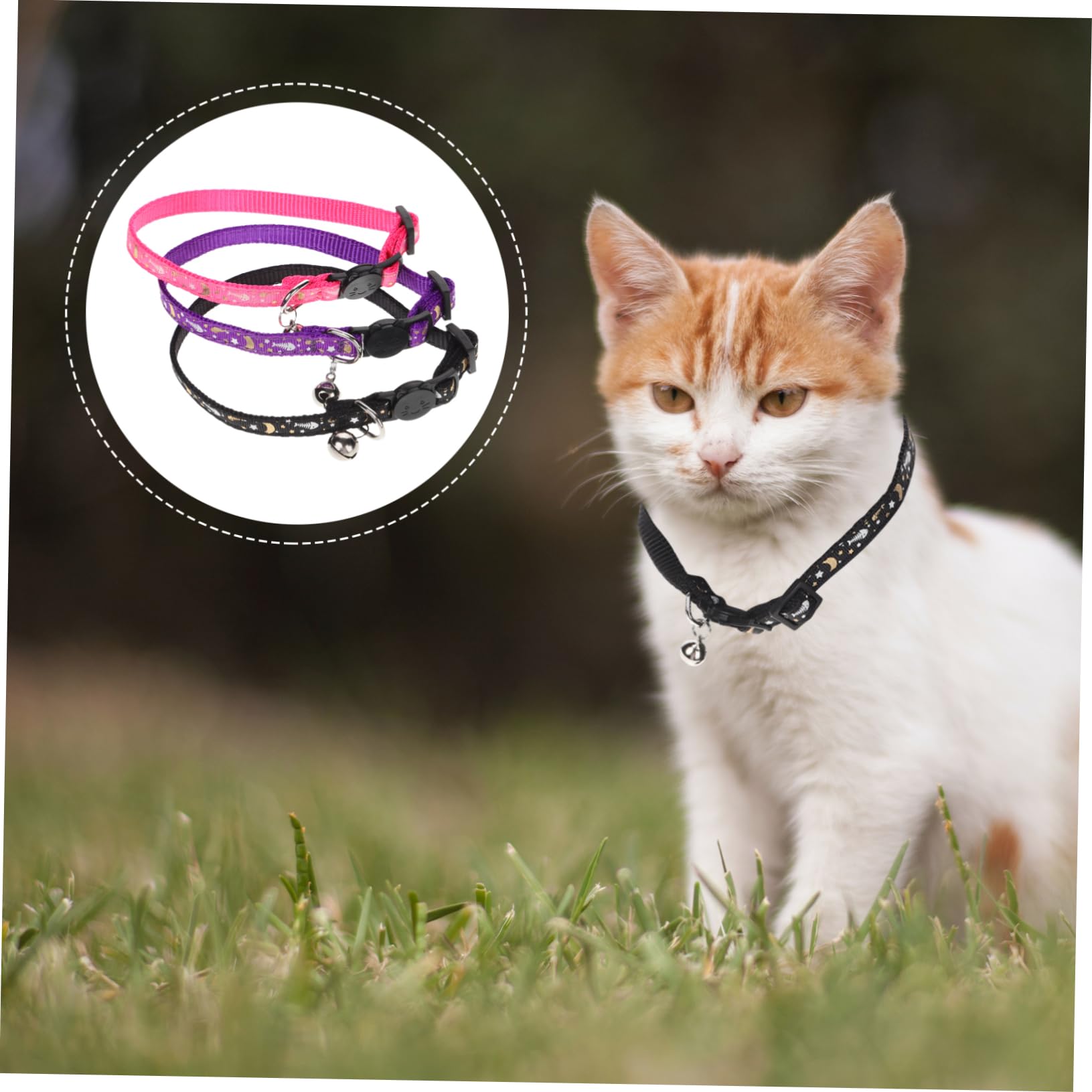 POPETPOP 12 STK Leuchtendes Katzenhalsband Dekorativer Katzen-halskreis Dekoratives Katzenhalsband Haustierhalsband Verstellbar Welpenhalsband Für Haustiere Kleiner Hund Stoff Haustierkette