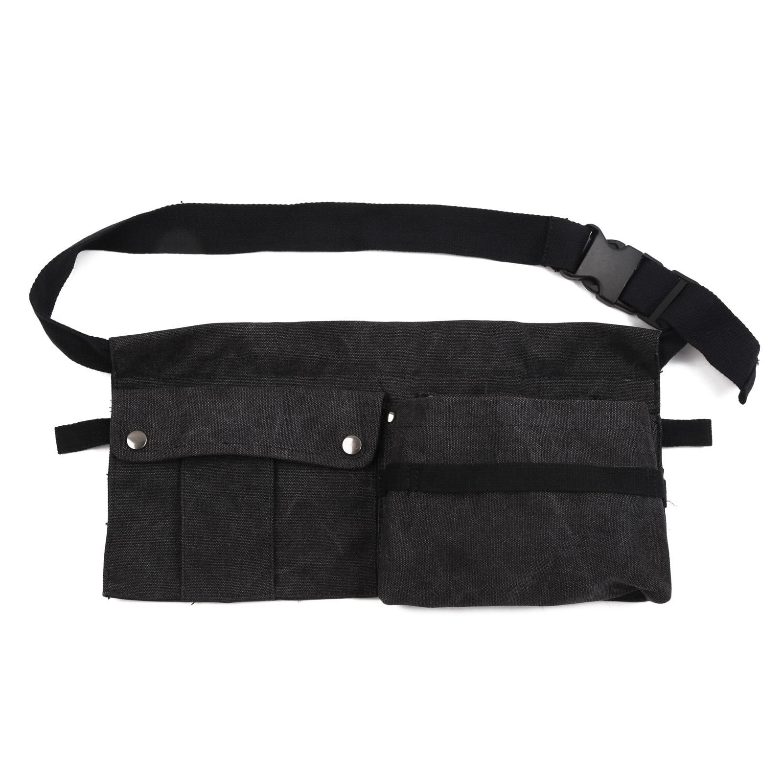 Bhfyob Men's Black Canvas Tool Belt Apron Quick Release Buckle Carpenter Work Apron Tool Storage Pouch Belt Barber Garden Tool