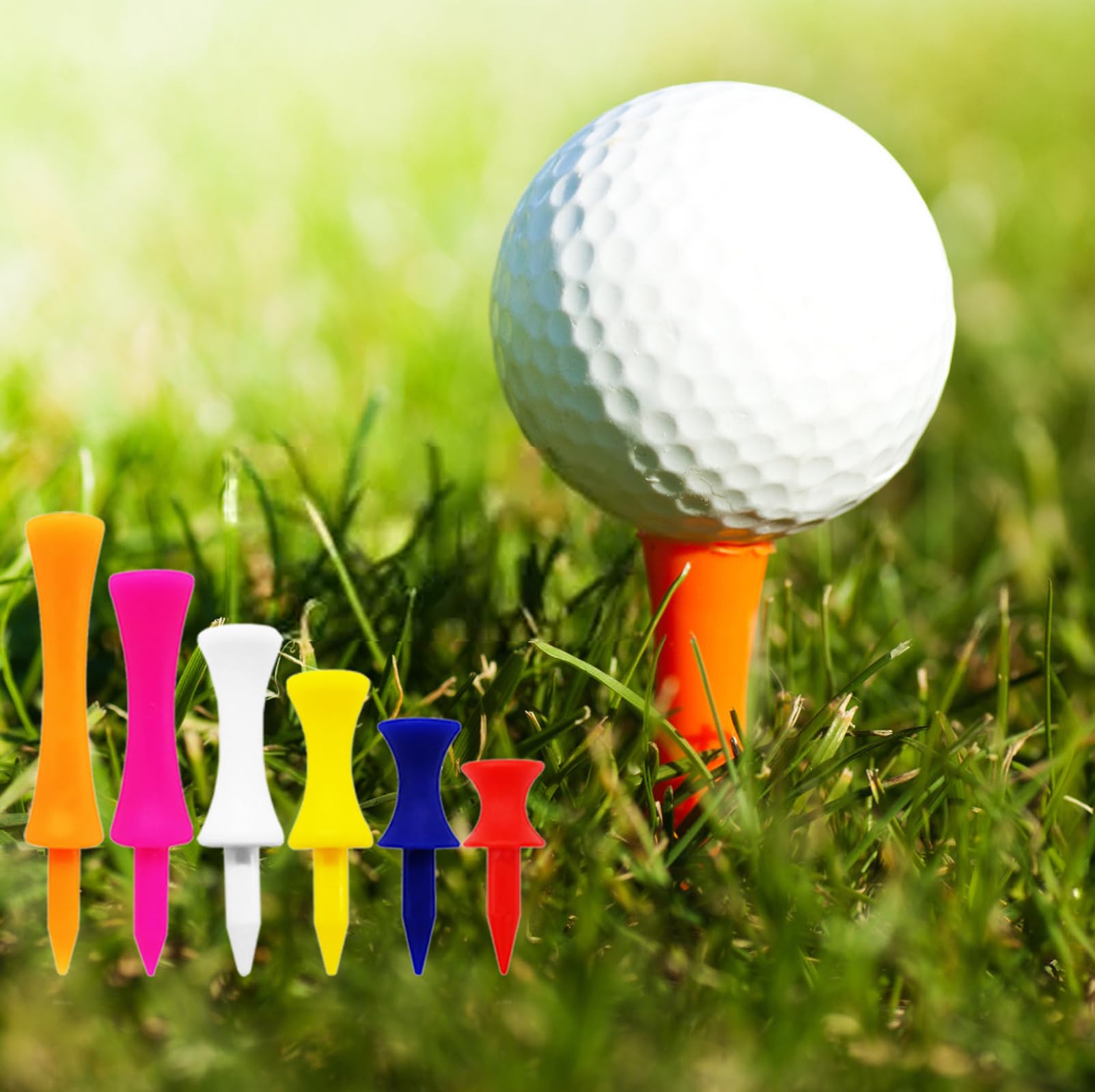 120 Pezzi Tee da Golf, Tee da Golf Rosa in plastica, Castle Tees Golf Riutilizzabile per L'allenamento del Golfista, Adatte a Tutti i Tipi di Appassionati di Golf