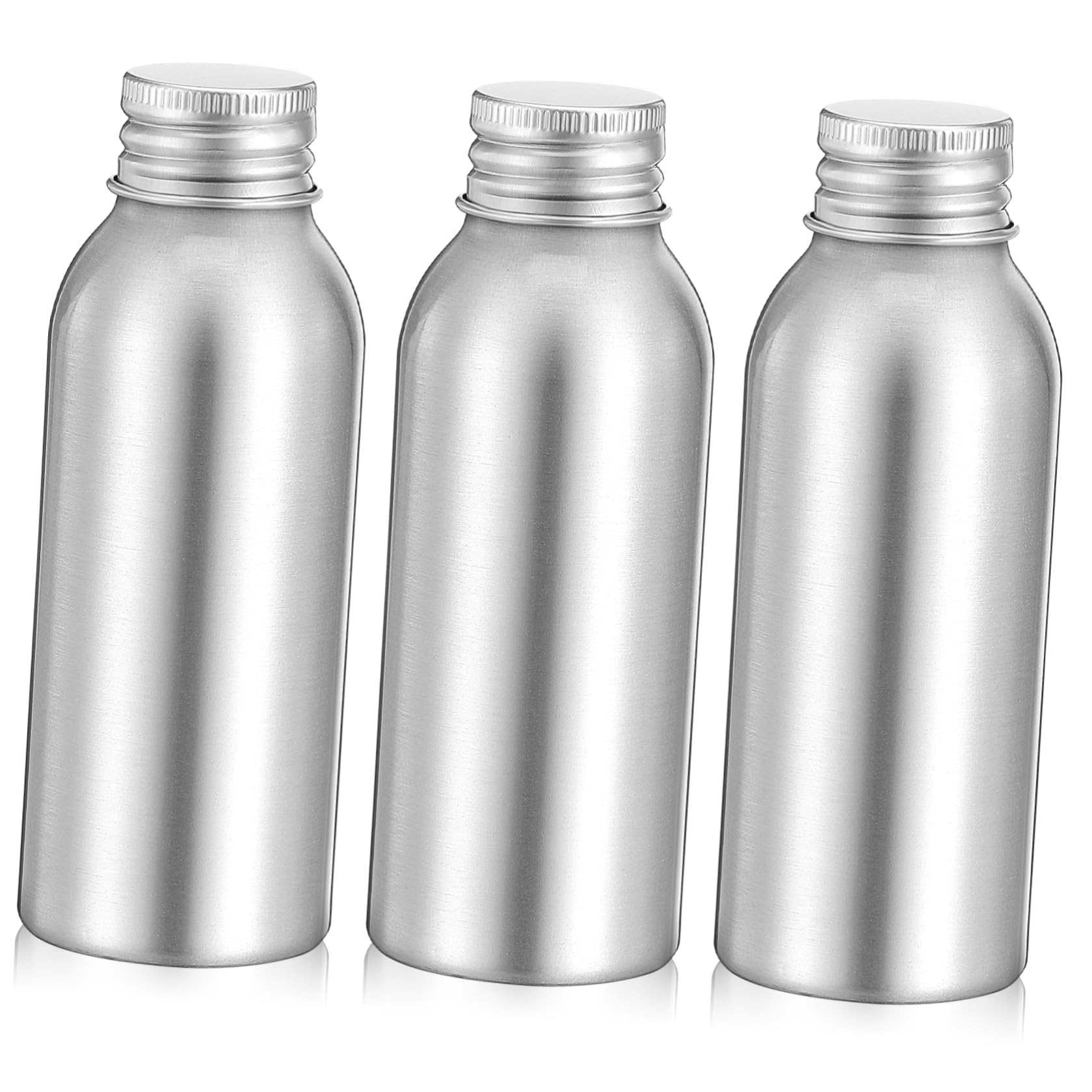 CLISPEED Bottiglie Ricaricabili per Profumo e Olio Essenziale in Alluminio 3 Set da 100 Ml Tappo a Vite, Contenitori Vuoti Portatili per Viaggio e Uso Cosmetico, Flaconi Dispenser Ermetici