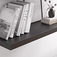 Vista 6 de Estante flotante, juego de 1 estante de pared, 24 pulgadas de ancho x 12.75 pulgadas de profundidad x 2 pulgadas de alto, estante flotante de pared