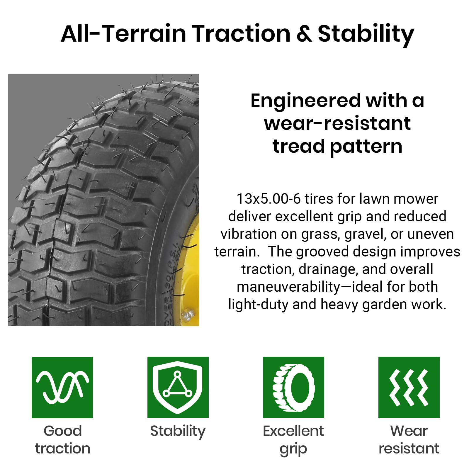 Camera D'aria Per Trattorino Rasaerba 18x8.50-8 - Con Valvola Ad Angolo, Senza Cerchione