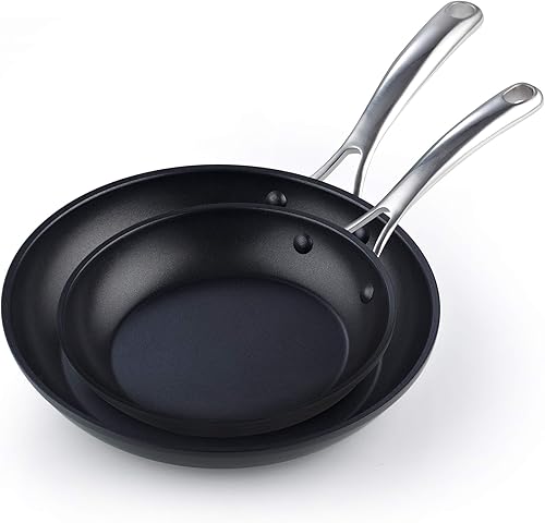 Miniatura 8 de Cooks Standard Sartén antiadherente de cerámica anodizada dura, de 10.5 pulgadas, sartén clásica para tortilla de huevos con mango de acero