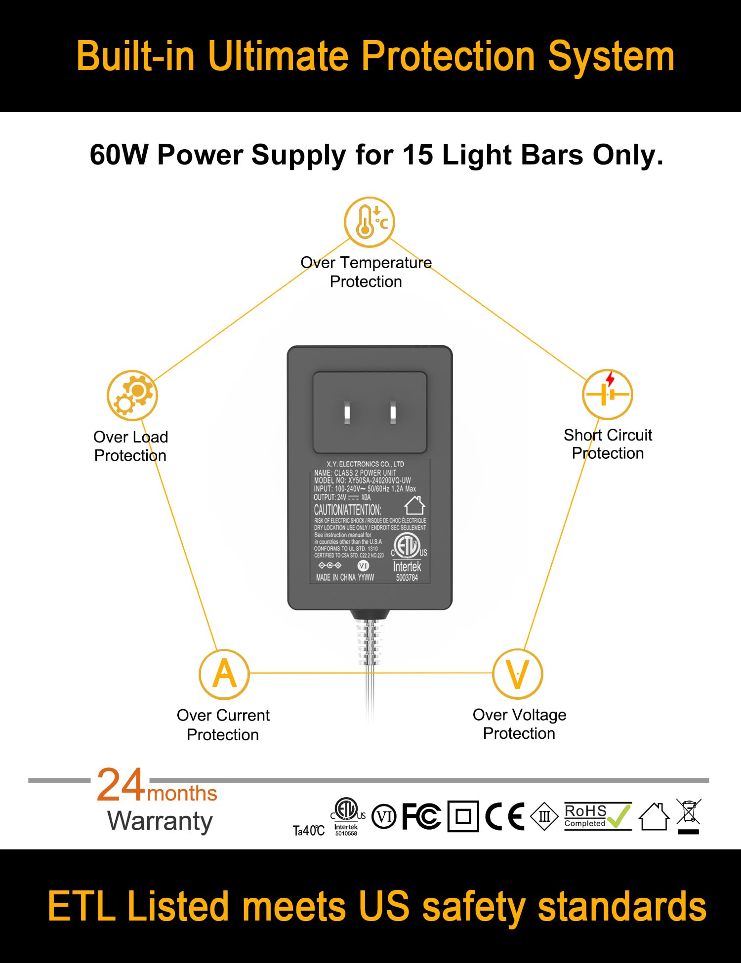 EBD Illuminazione a LED per sottolavello, cavo regolabile integrato con ingresso medio sotto l'illuminazione del bancone per lavelli da cucina, 15 pezzi, 6750 lm, 6500 K, super luminoso per scaffali