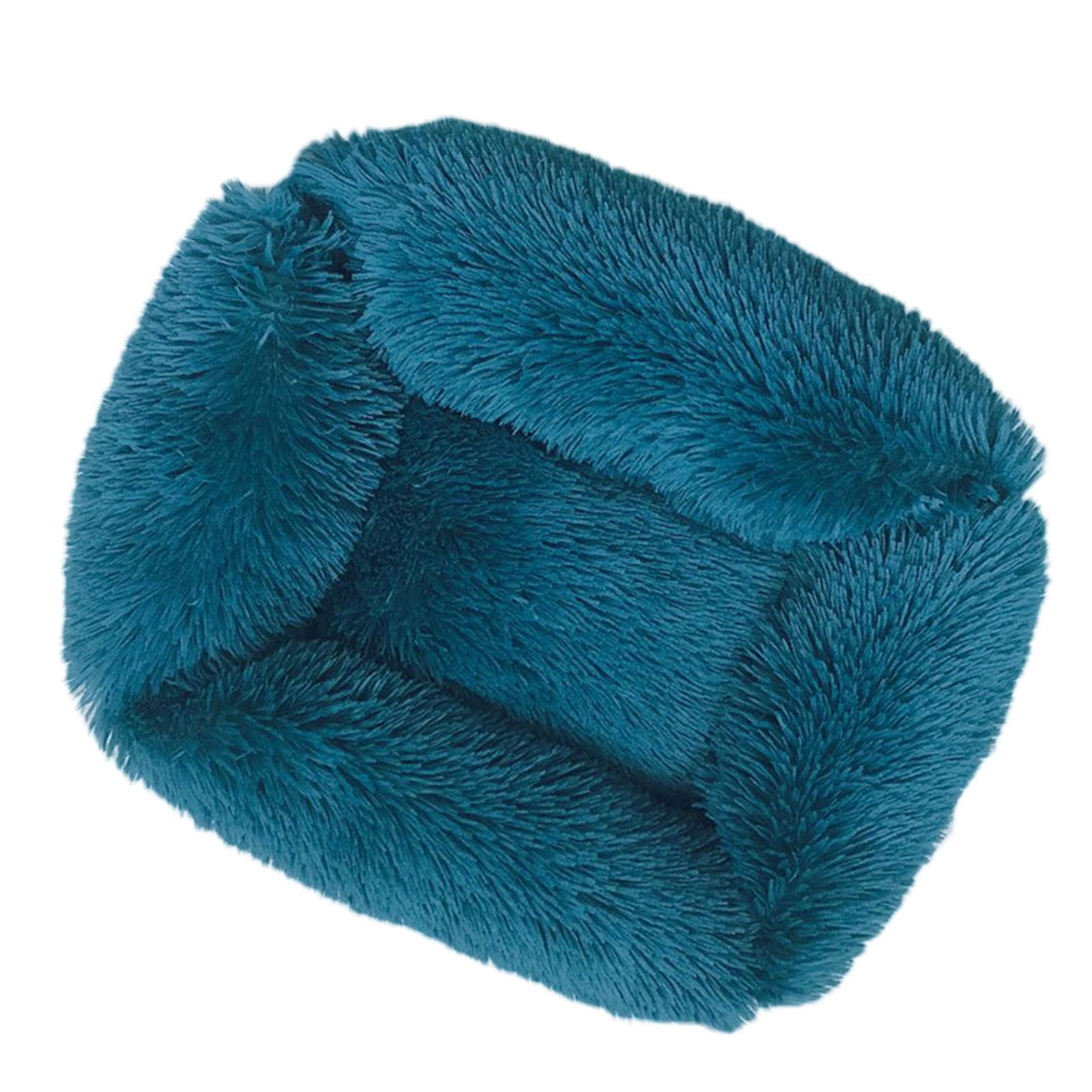 Zoomlie calming dog bed large washable cuddler bed fluffy plush warm comfy pet bed rectangular cat bed soft deep sleep dog bed for small medium large dogs cats (XL(95 * 72 * 18cm),Cyan)