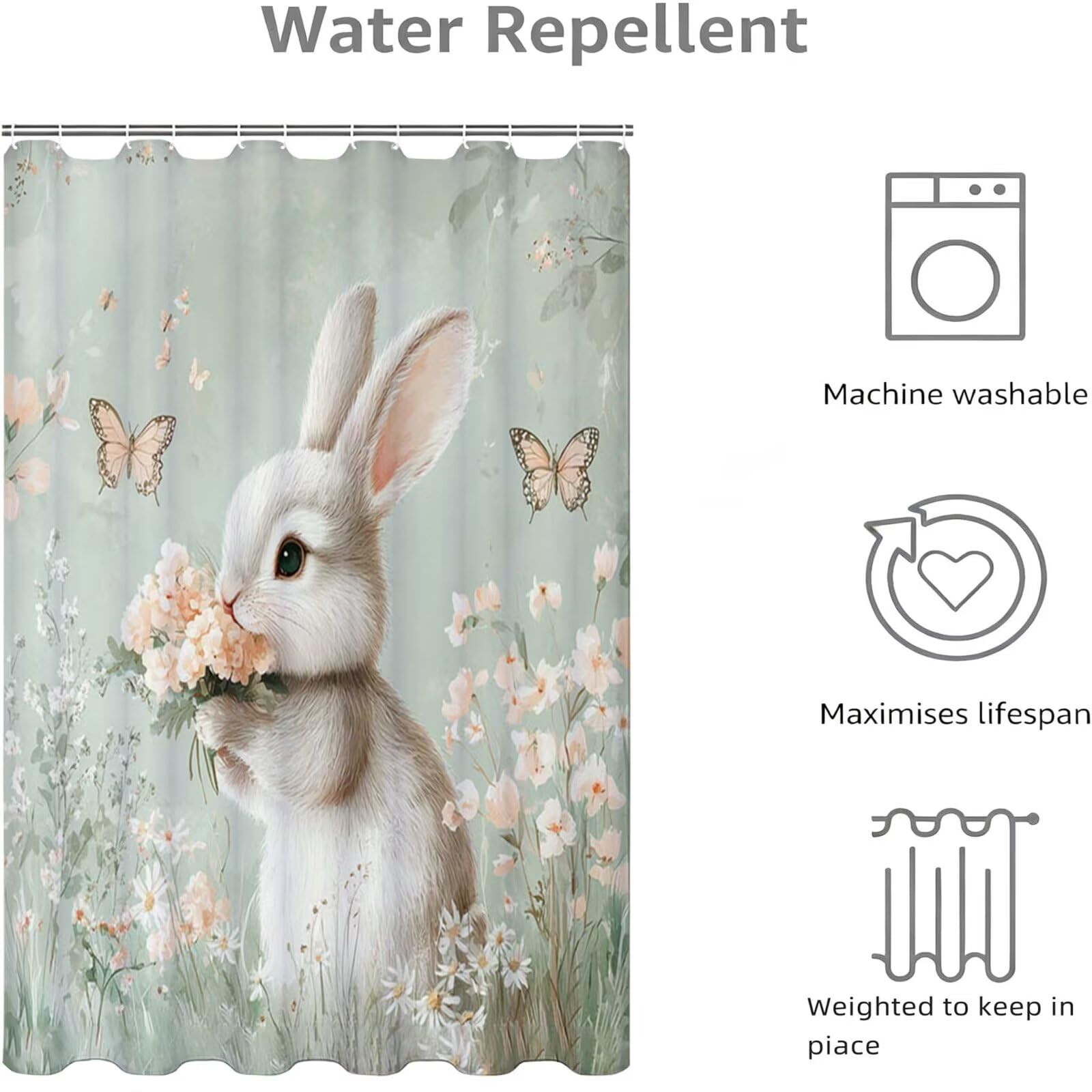 Rideau de Douche Beige, Rideau Douche 200x250cm D-525