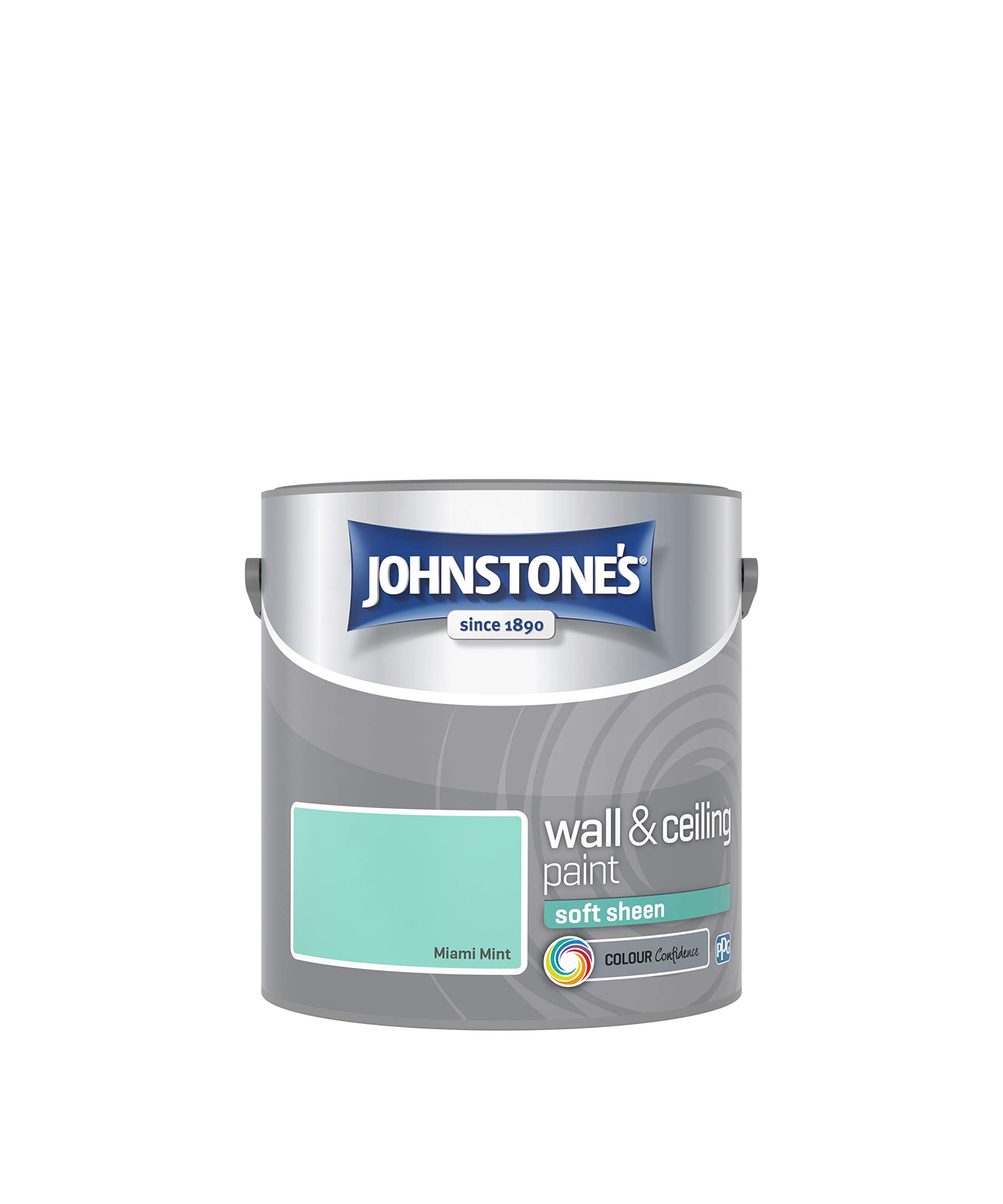Johnstone's Wall & Ceiling Miami Mint Soft Sheen Paint2.5L from B&Q