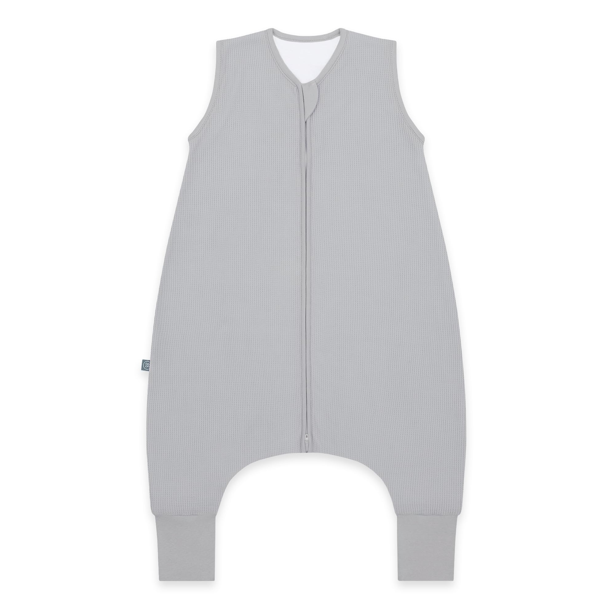 emma & noah Baby Schlafsack mit Füßen 1.0 TOG, Ganzjahres Schlafsack mit Beinen für den Frühling, Sommer und Herbst, 100% Bio-Baumwolle, Oeko-TEX Zertifiziert (Essential Grau, 80 cm)