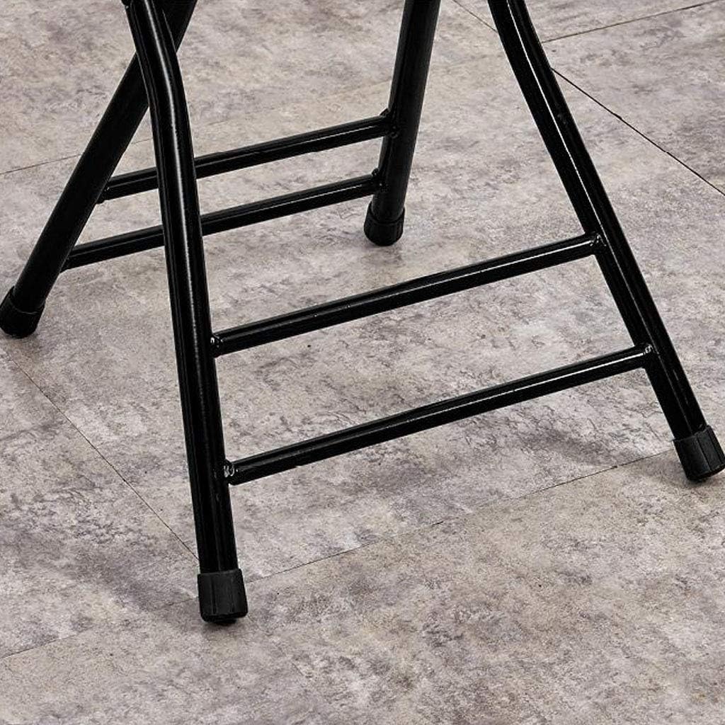 Padded Folding Stool Office Chair High Backrest Kitchen Dining Bar(D)