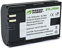 Vista 1 de Wasabi Power Batería de repuesto LP-E6NH para Canon EOS 5D Mark II/III/IV, 5DS, 5DS R, 6D, 6D Mark II, 7D, 7D Mark II, 70D, 80D, 90D, R, R5, R5C