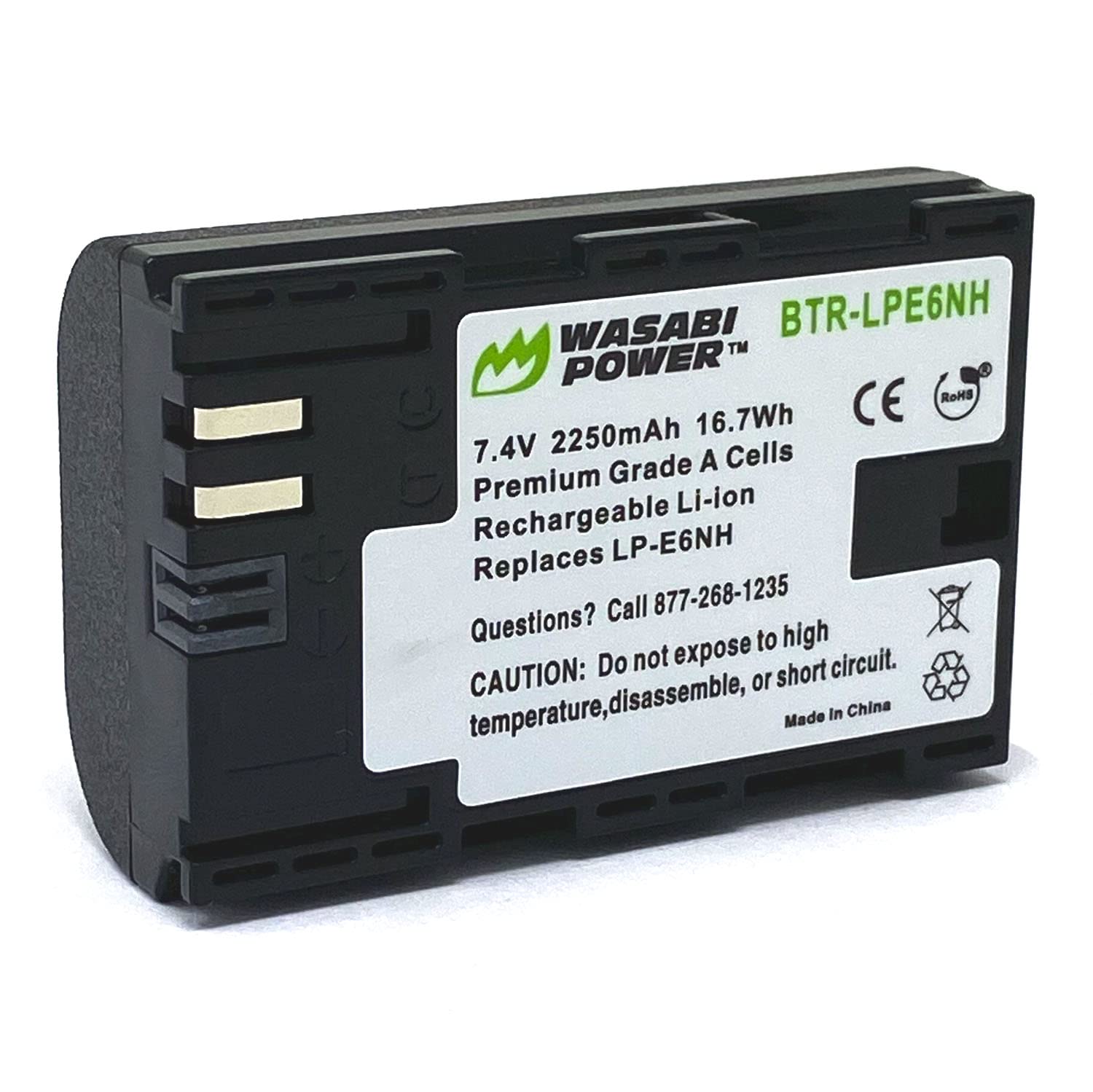 Baxxtar LP-E6 Akku 2250mAh – Kompatibel Mit Canon EOS 5D, 6D, 7D, 80D, 90D Uvm.
