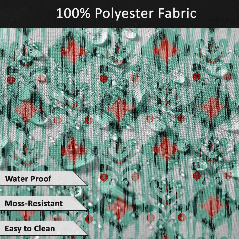 Indoor/Outdoor Tablecloth 58x102 Inch RectangleTablecloth with Umbrella Hole and Zip- Waterproof Patio Table Cloths- Table Covers for Backyard Rectangular Table- Aquamarine Green
