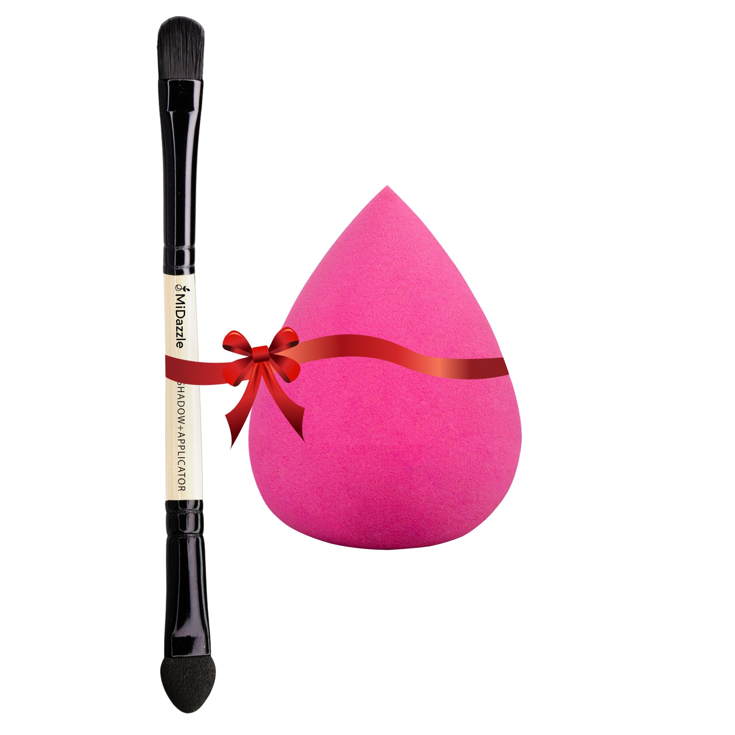 omidazzle Midazzle Premium Wooden 2 in 1 Eye Shadow and Eye Applicator Brush with Beauty Blender - Combo pack of 2-picture-13