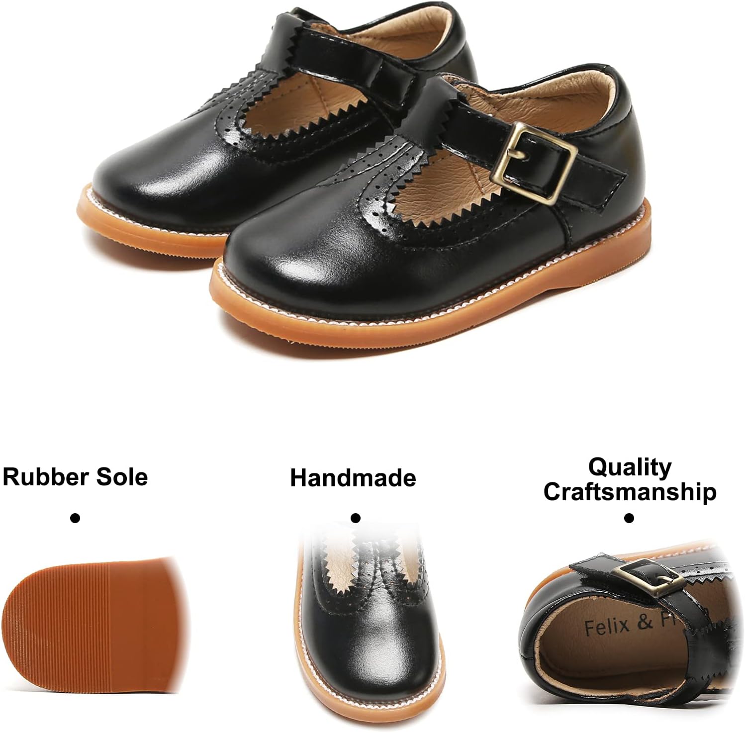 Felix & Flora Toddler Little Girl Mary Jane Dress Shoes - Ballet Flats for Easter Flower Girl Party School Shoes. - Image 4