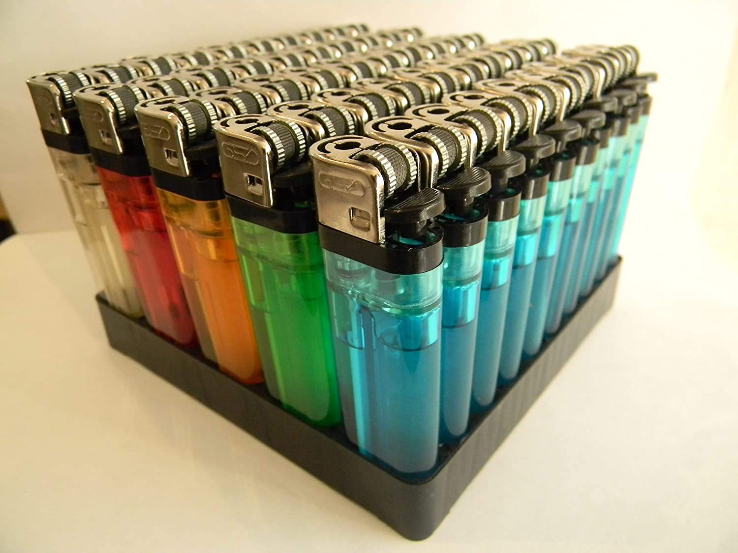 Saver [Multiple Colors] Disposable Lighters Box Of 50 Child Safe & In Multi Colors