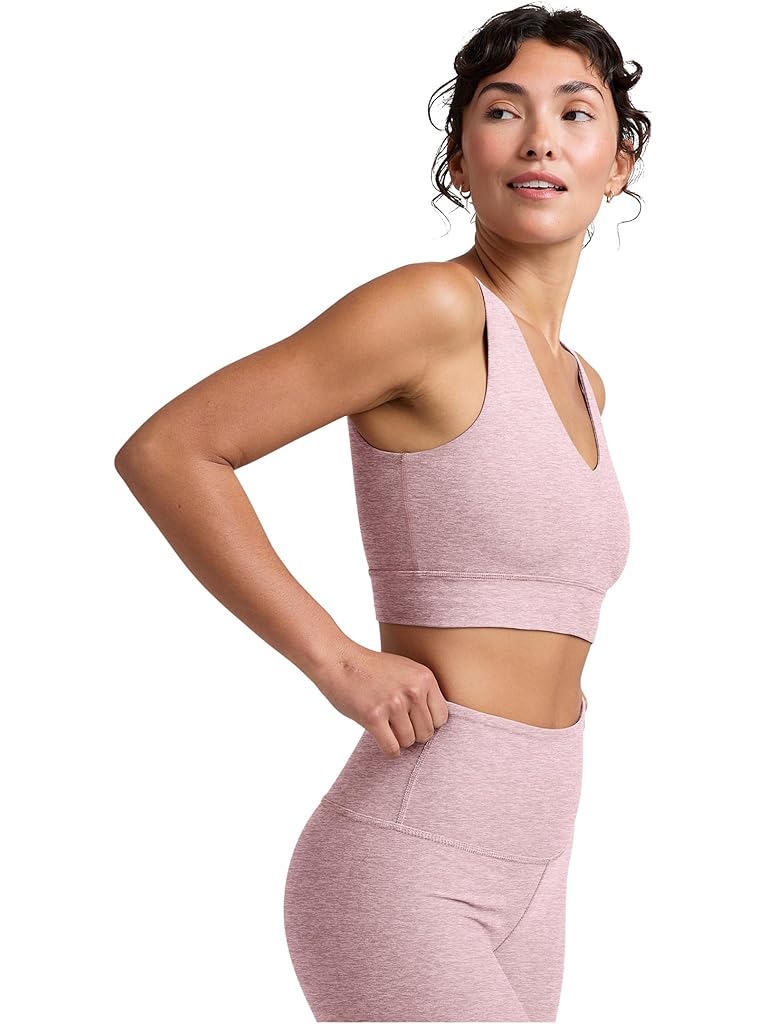 Pink Beyond Yoga Spacedye Good Day Long Line Bra
