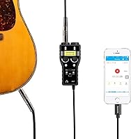 Vista 6 de Preamplificador de micrófono Lightning compatible con iPhone 11 X 8 7 6 Vlog, Saramonic 2 canales Lightning Mic XLR e interfaz de guitarra de 0.248