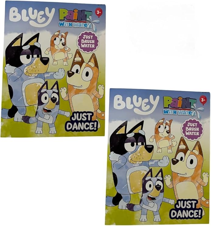 Amazon.com: Bluey Kid's Painting Book Coloring Book - Just Brush Water ...