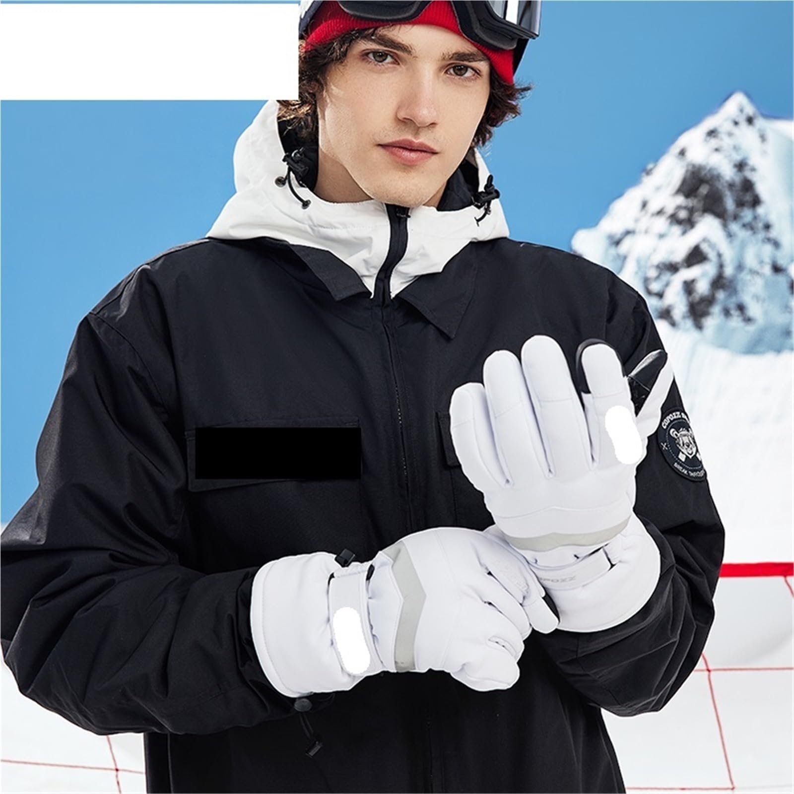 Guantes de esquí Invierno for Snowboard, térmicos, cálidos, con Pantalla táctil, for Hombre y Mujer para Clima Frio
