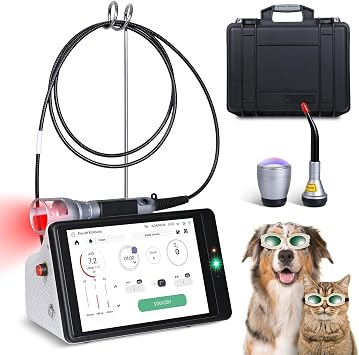 Cold Laser Therapy System with LCD Touch Screen, High Power Red Light Therapy Machine for Vet/Human, Near Infrared Light for Joint Muscle Relief - 980nm+810nm+635nm