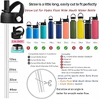 Vista 4 de KMN Tapa de popote para boca ancha Hydro Flask, tapas con popote para Hydroflask de boca ancha de 12, 16, 18, 20, 32, 40 onzas, tapa de popote