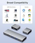 USB C Hub for MacBook, USB-C Hub 8-in-2, 2 HDMI 4K 60Hz, USB C, 2 USB A Data Ports microSD SD Card Reader for MacBook Pro 13 Inch, MacBook Air M1 M2 M3 iPad Dell XPS, Lenovo Thinkpad, HP Laptops