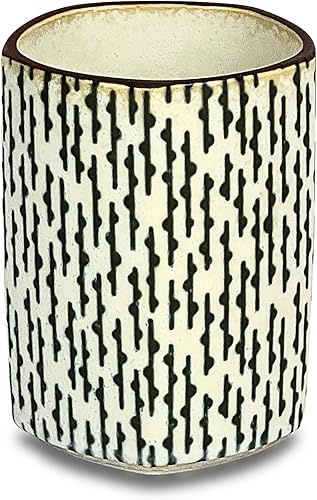 -Komon Pattern Series-Taza de té japonesa estilo Pentágono Cerámica 5.4 fl oz, cerámica Yunomi Chawan, bebida de café de sopa de té verde (Eda-komon)