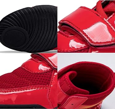 Blanca,42, Zapatos de Boxeo para Hombre, Antideslizantes Zapatillas de Lucha Libre, Antideslizantes Zapatillas de Lucha Libre para Hombres Mujeres Niños Niños Adolescentes4