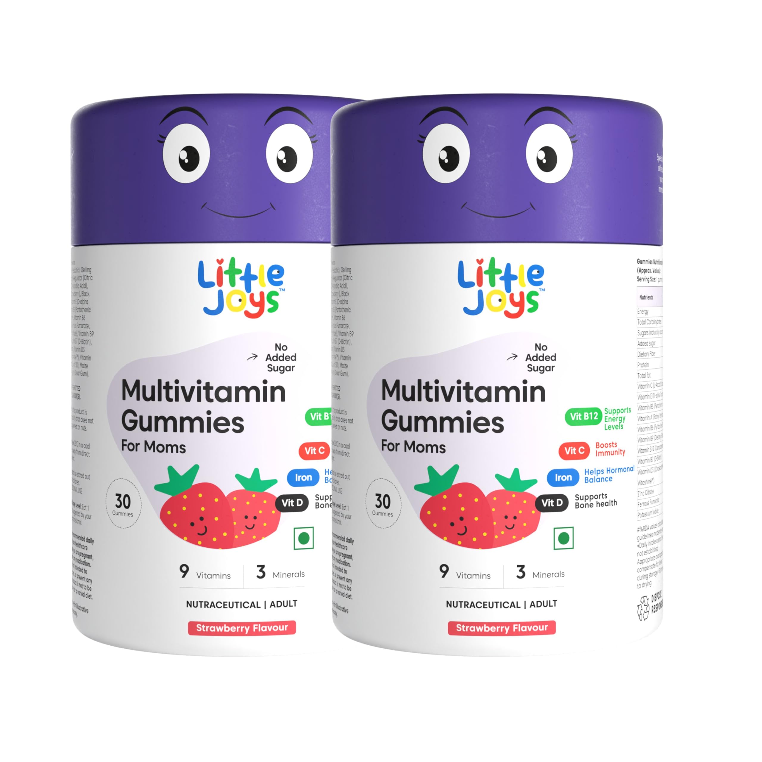 Little Joys Multivitamin For Women | 60 Day Pack | With Vitamin C, E, A, B12 D3 & B6 | Biotin, Iron, Zinc & Potassium | Boosts Immunity, Supports Bone Health & Maintains Energy Levels