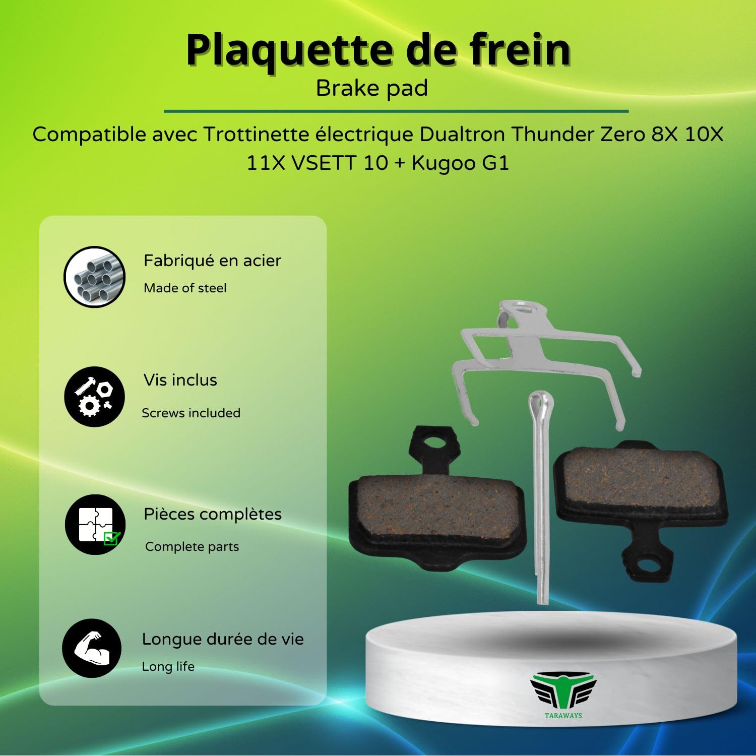 Plaquettes De Frein Avizar Pour Trottinette Dualtron Thunder / X – Haute Qualité