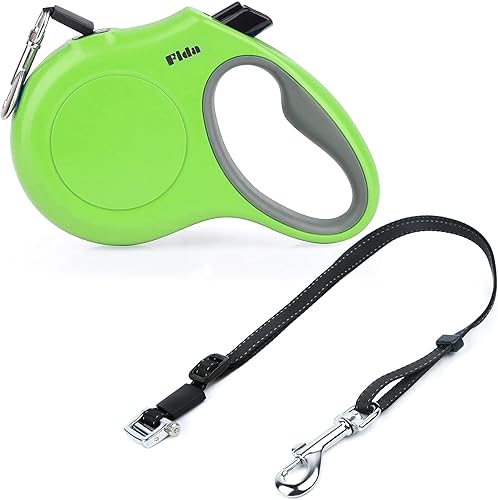 Fida Correa retráctil para perro y accesorios de correa doble para perro para caminar, juego de 2 dos perros, diseño de rodillo patentado, sin