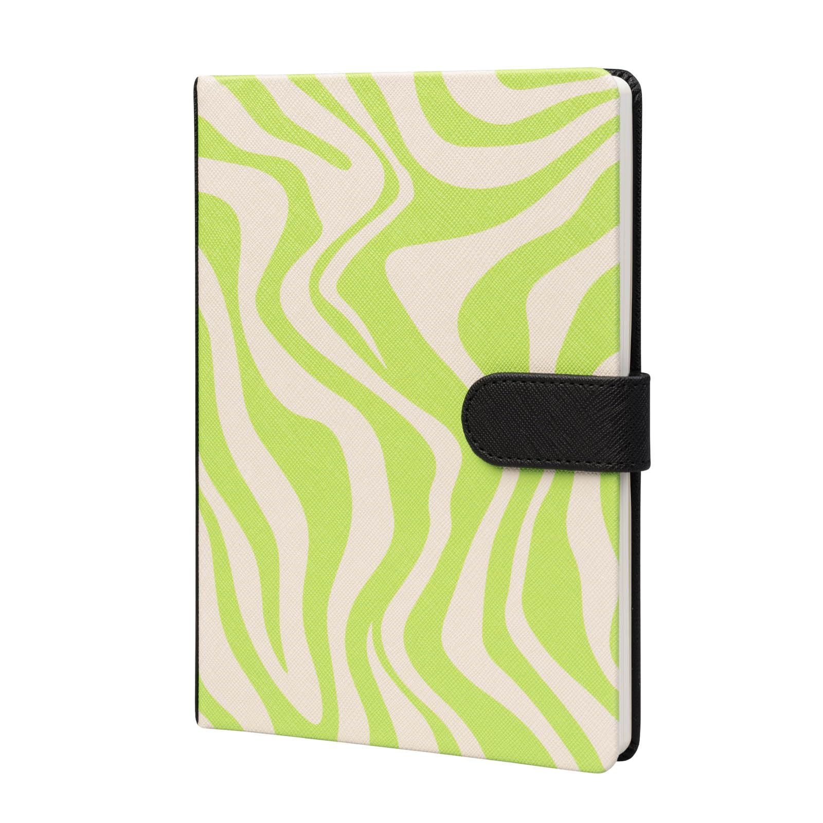 Kokonote A5 Notebook Hardback - Luxe Neon Tracks | Faux Leather Bullet Journal Dotted Note Book, Dotted Notebook A5 Sketchbook | University Stationery, Cute Stationery Gifts