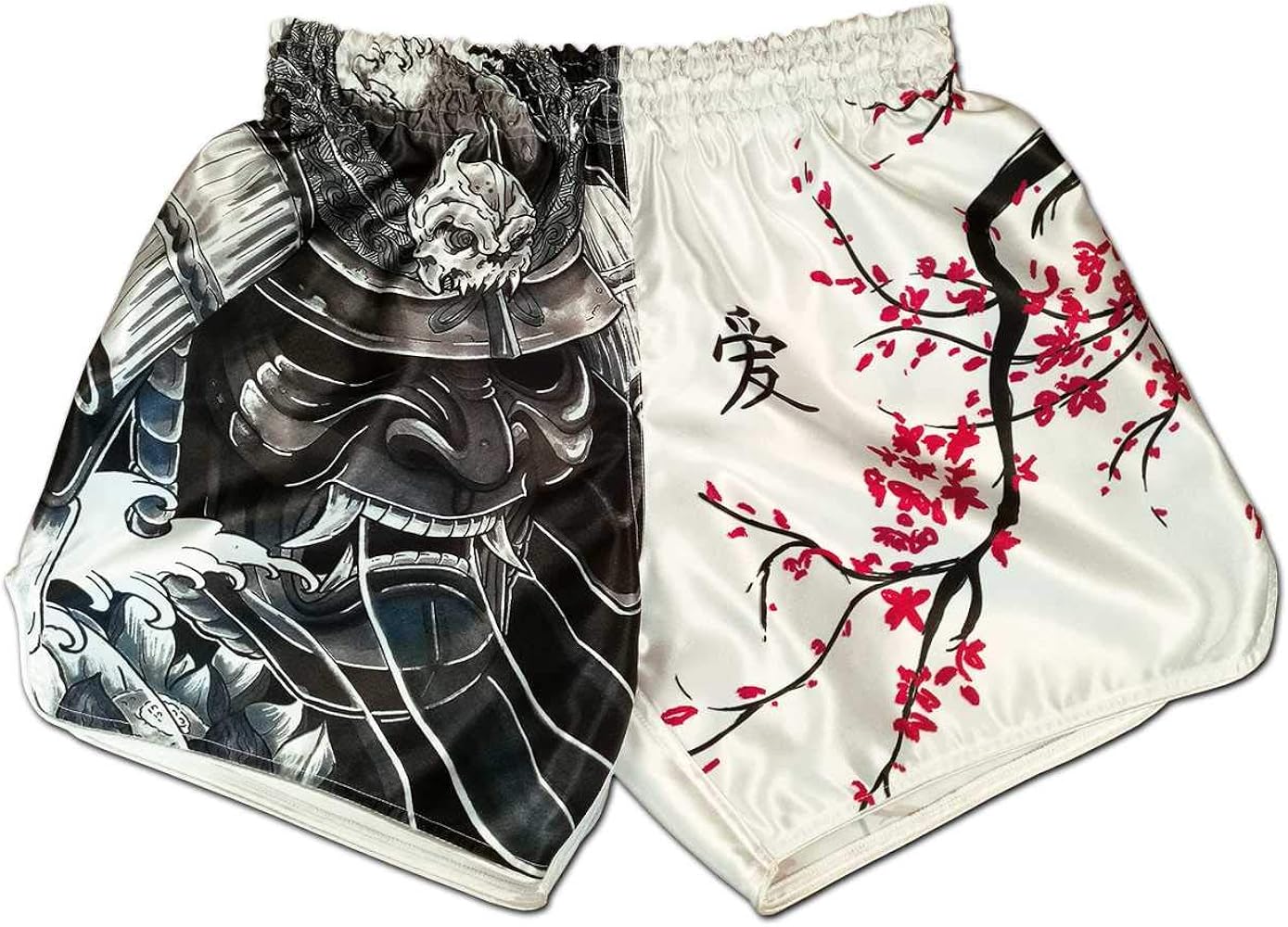 Amazon.co.jp: メンズ ファイトショーツ 桜 サムライ ムエタイ キック