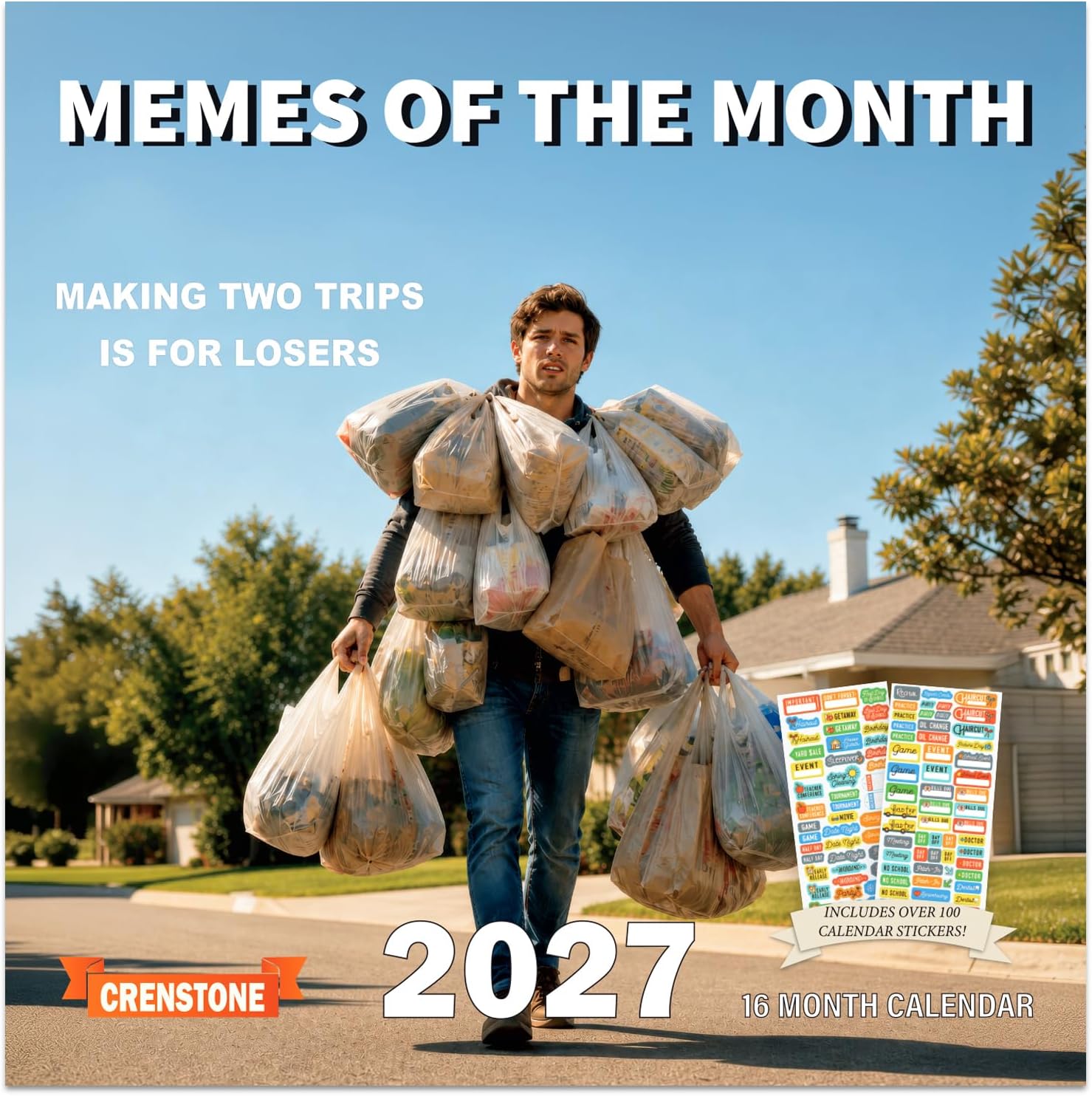 Memes Calendar 2027-16 Months of Hillarious Memes/Jokes Gag Gift