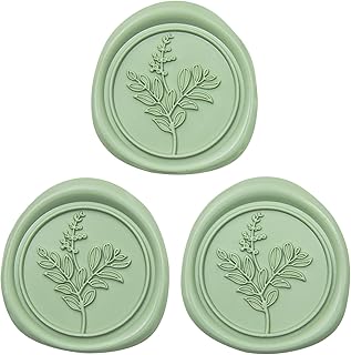 60 Pcs Sage Green Wax Seal Stickers, Wedding Invitation Accessories Envelope Stickers