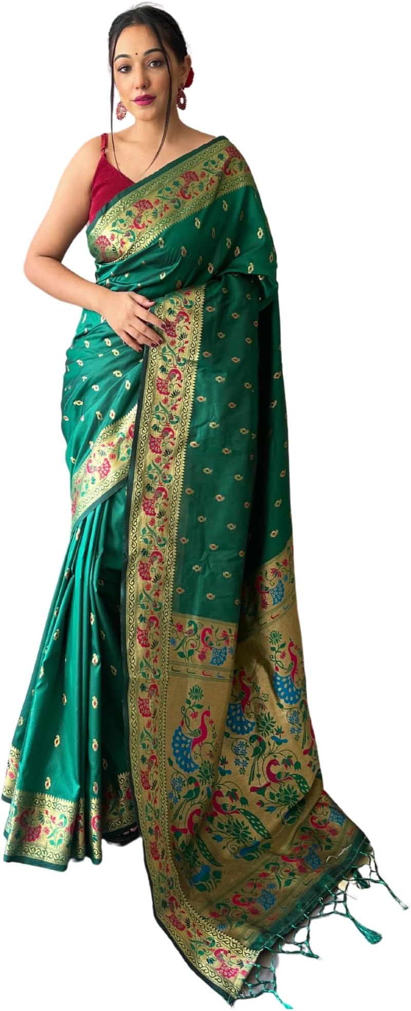 SGF11 Women's Kanjivaram Soft Silk Saree Wedding Dress (pack of 1)