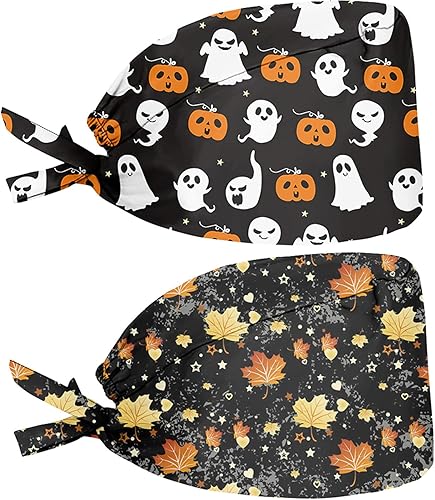 Miniatura 8 de Babrukda Paquete de 2 gorras con banda para el sudor ajustable con lazo en la espalda gorro divertido