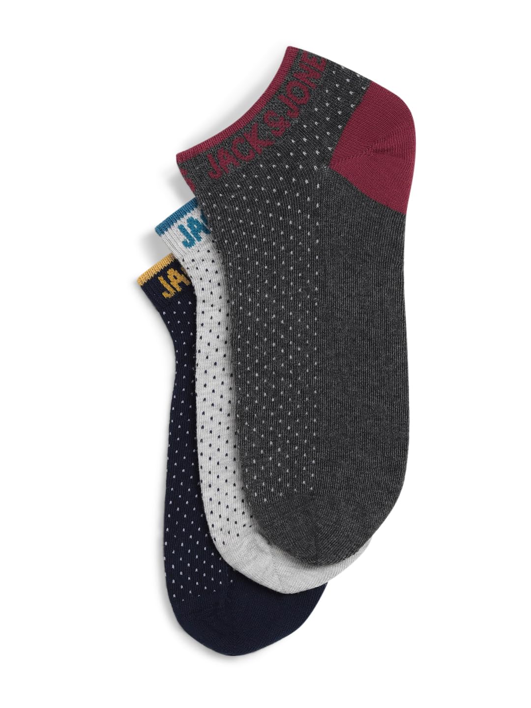 jack & jones Men Multicolor Ankle Length Socks (Pack Of 3)-picture-14