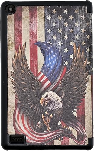 Miniatura 7 de Funda para tableta Tienda Kindle Fire 7 20192017 de 97 generación, piel sintética, delgada, con soporte, funda protectora de TPU a prueba de golpes,