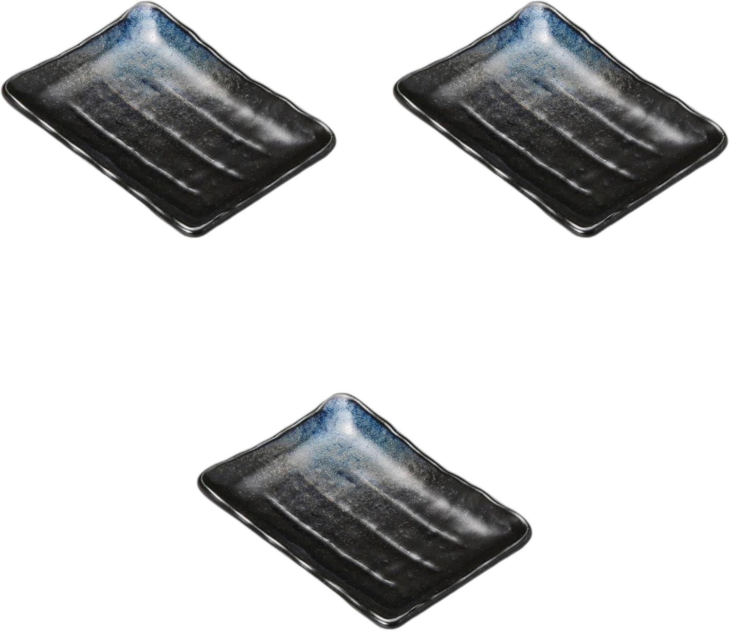 Setomonohonpo Set of 3 Aurora Rectangular Dish 5.3 x 3.7 x 0.8 inches (13.5 x 9.5 x 2 cm) | Dish Porcelain