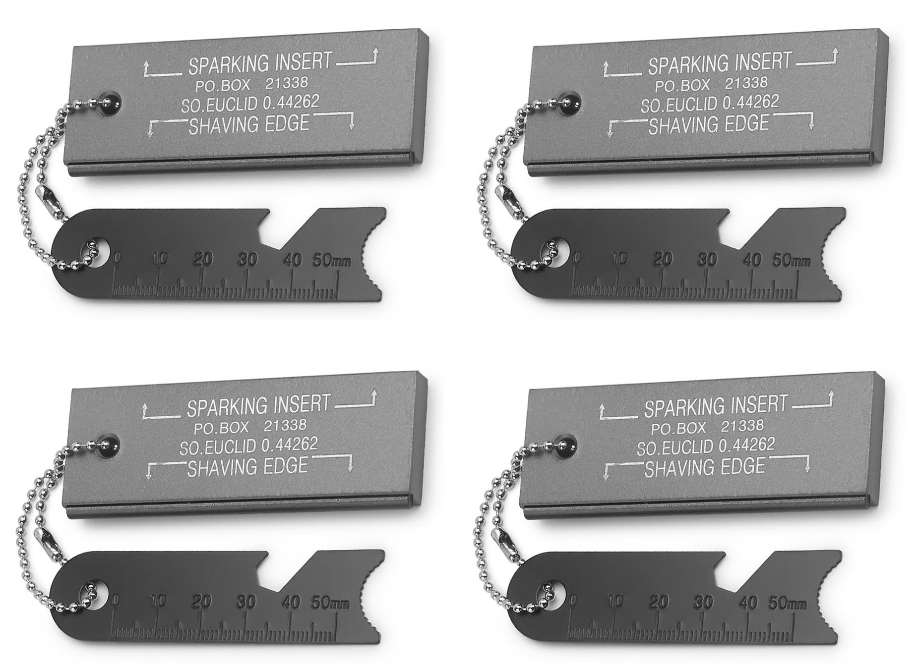 SEYIIRE Magnesium Fire Starter, Waterproof Flint Matches Ferro Fire Steel for Camping Hiking Hunting, Outdoor Survival fire Striker Kit (4 Pack)