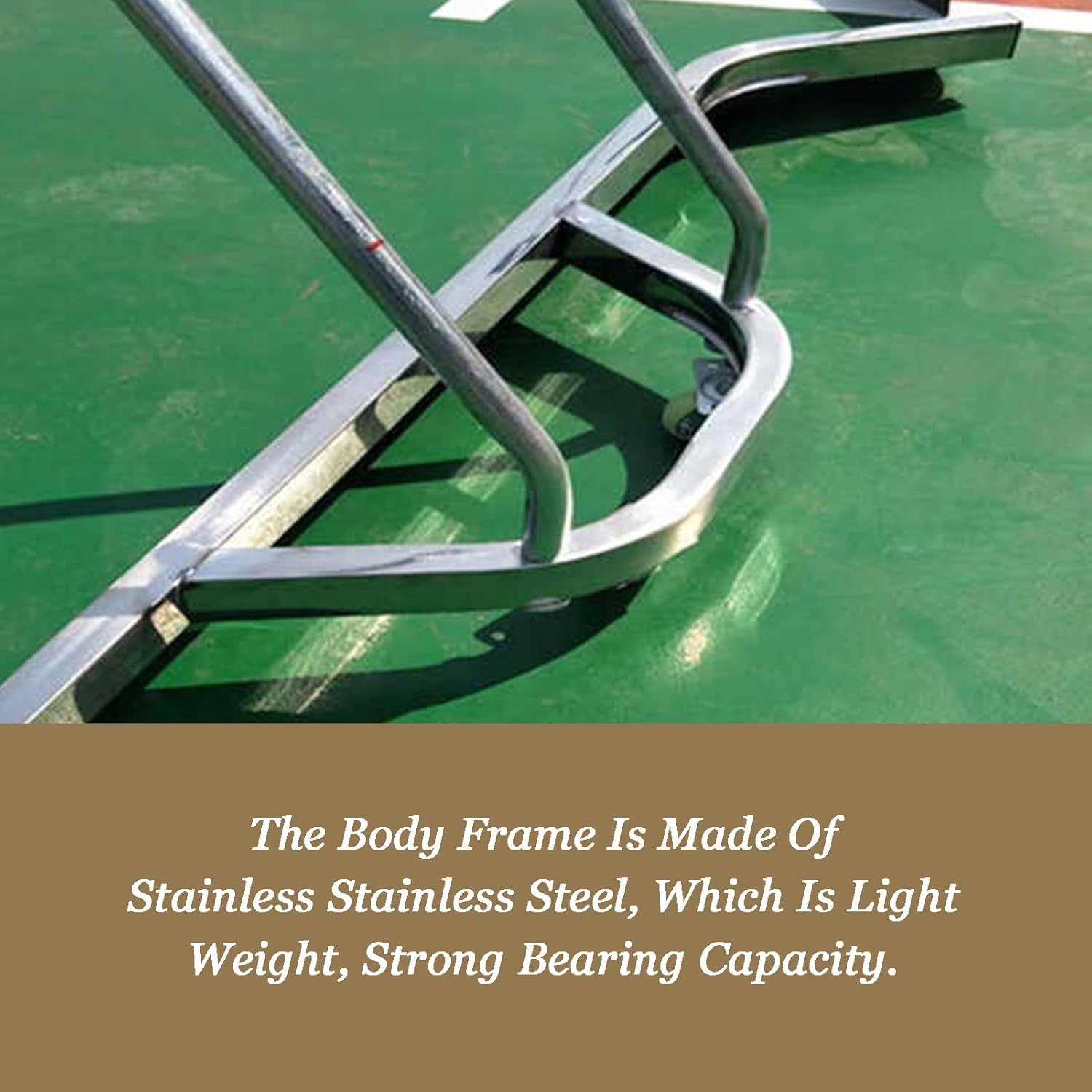 Tennis Court Squeegee,Floor Water Remover with 360°Wheels,Stainless Steel Sport Court Accessories,for Basketball Courts Basements,Silver