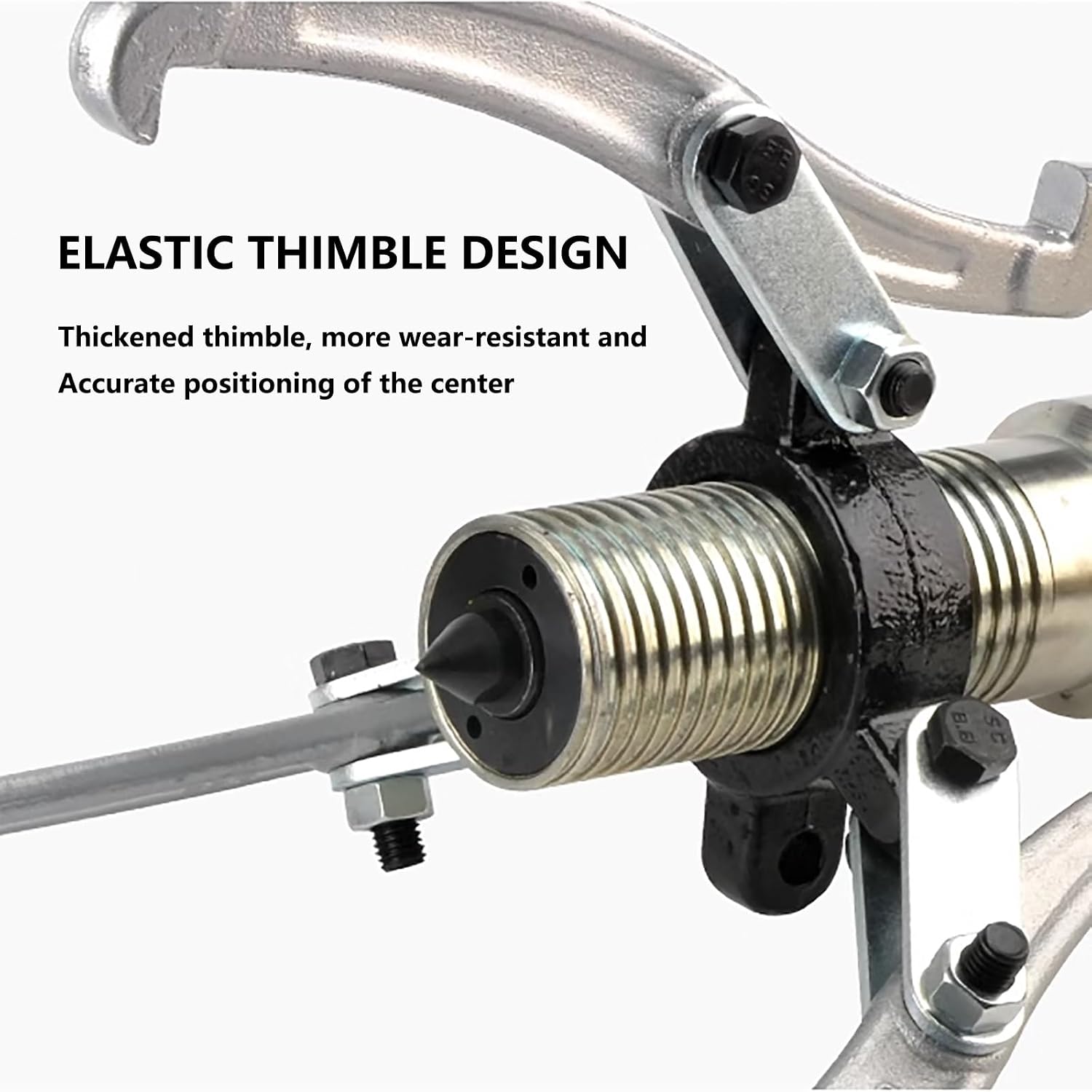 30T Hydraulic Gear Puller, 2-Jaw & 3-Jaw Wheel Bearing Separator, R2 3/8 Joint Bearing Puller, Vertical/Horizontal Use, Max Capacity 66,000lb, Durable & Versatile Tool