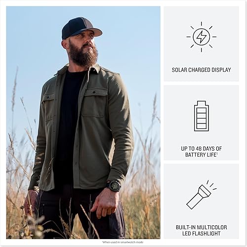 Miniatura 3 de Garmin tactix 8 2.008 in, pantalla cargada solar, reloj inteligente táctico con GPS premium, incluye aplicado Ballistics Ultralight Solver