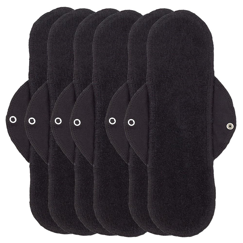 FERRYS - 1600N - Pack 6 Unidades Salvaslips de Algodón - 100% Ecológicos - Color Negro